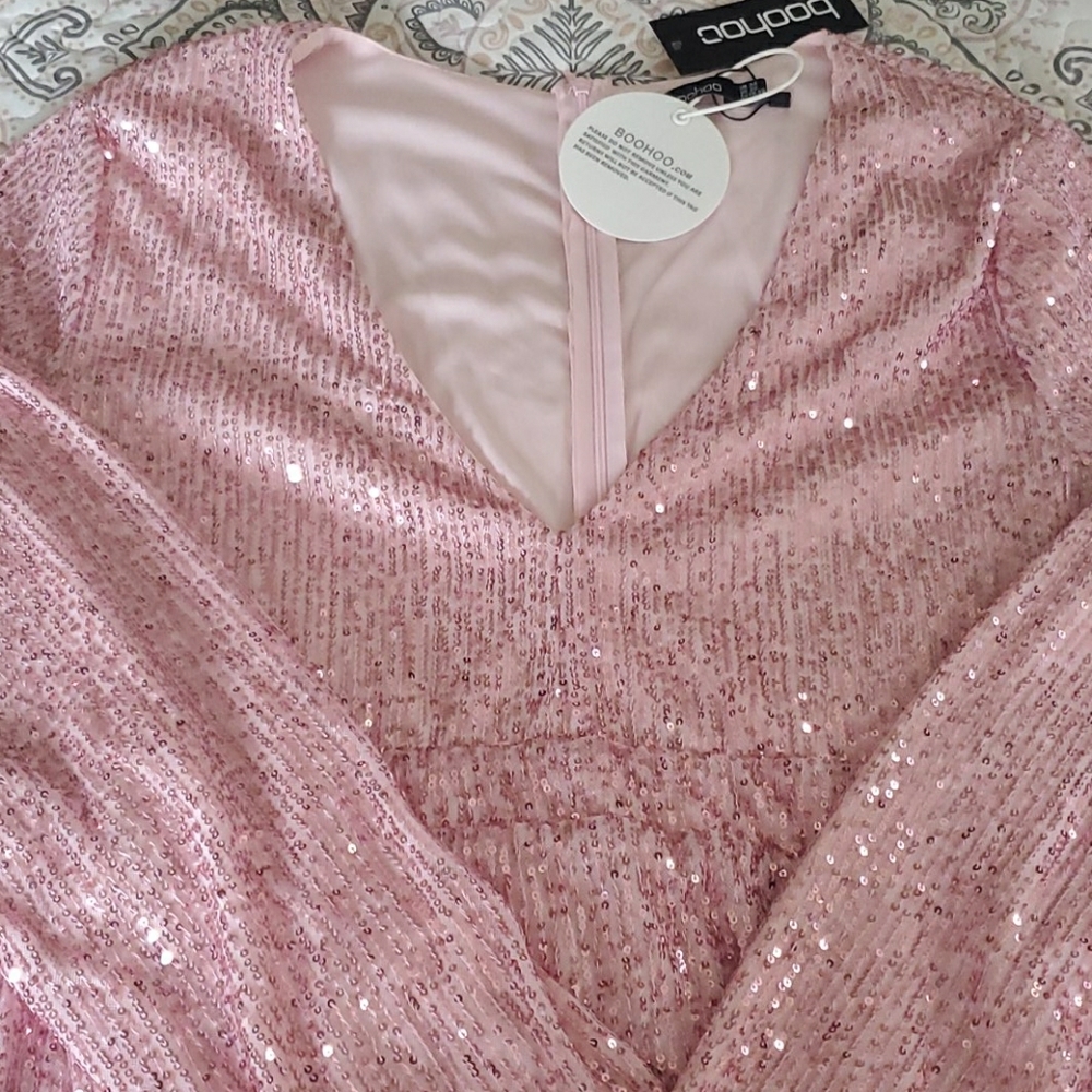 Blush Sequin Dress